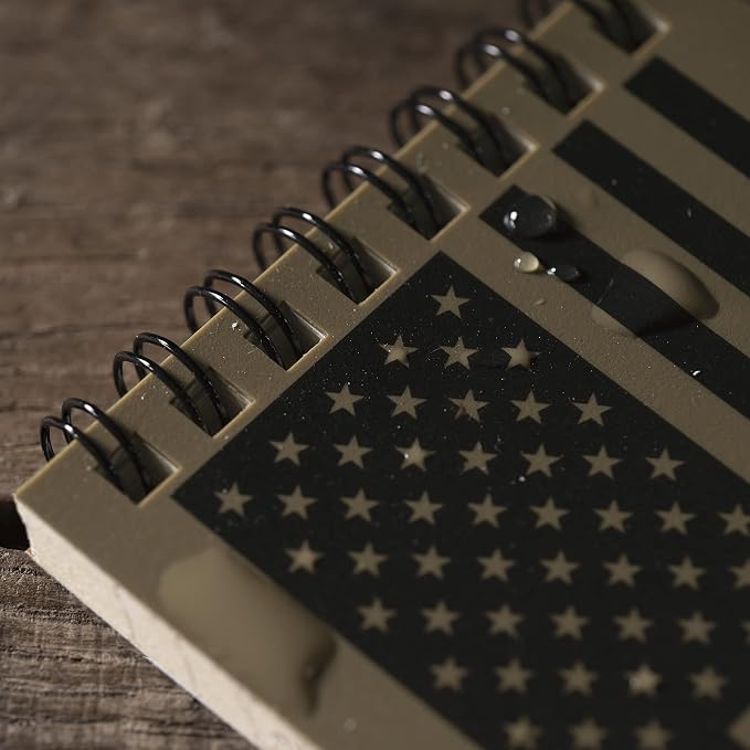Rite in the Rain Weatherproof Top Spiral Notebook, Tan American Flag Cover - Image 9