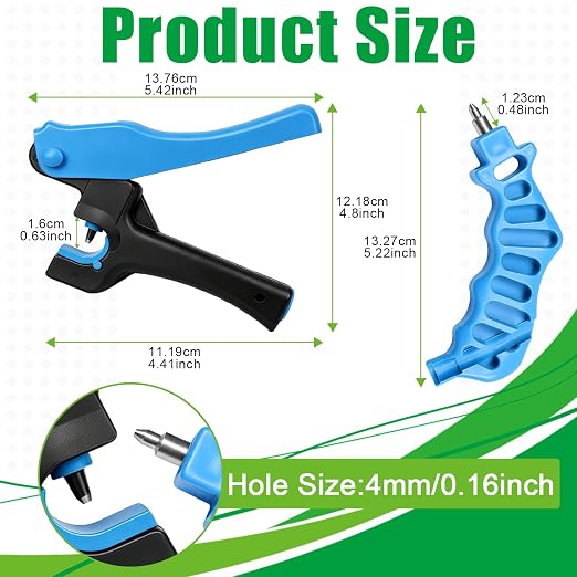 2 Pack Drip Irrigation Tubing Hole Punch Fittings, Drip Tube Hole Punch and 1/4 - Image 2