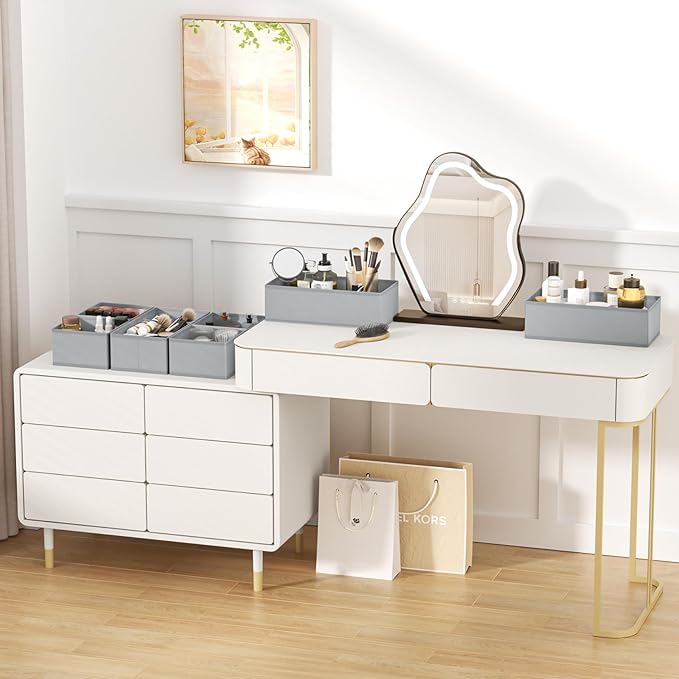 DIMJ Drawer Organizer Clothes Storage - 24 Pack Baby Dresser Organizer for Nursery, Small Fabric Closet Drawer Organizer Bins for Underwears Socks, Foldable Storage Dividers Organization for Bedroom-DeskLoop Office