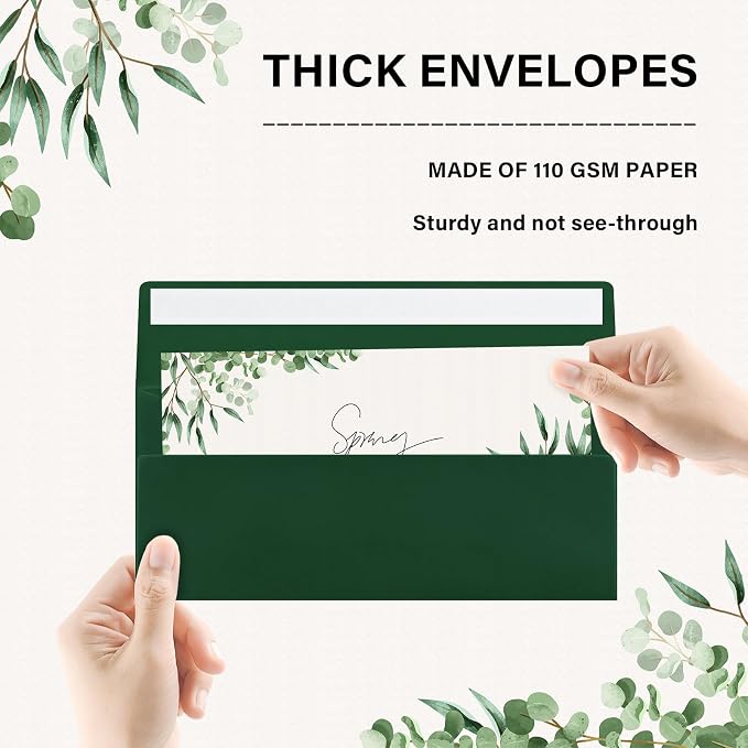 200 Pack #10 Christmas Red and Green Envelopes Letter Size, Business Envelopes - Image 3