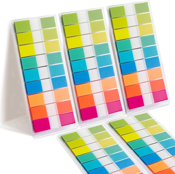 Golcellia Sticky Notes Tabs 900 Pieces Transparent Sticky Tabs, 0.47 Inch Book by Golcellia