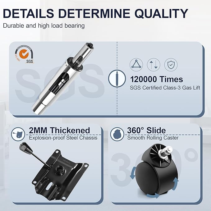 Drafting Chair with Backrest – Adjustable Foot Rest Rolling Stool with Wheels, PU Leather Swivel Stool for Office Spa Studio Lab Counter Salon Home Work Bar Kitchen Shop(Silver)-DeskLoop Office