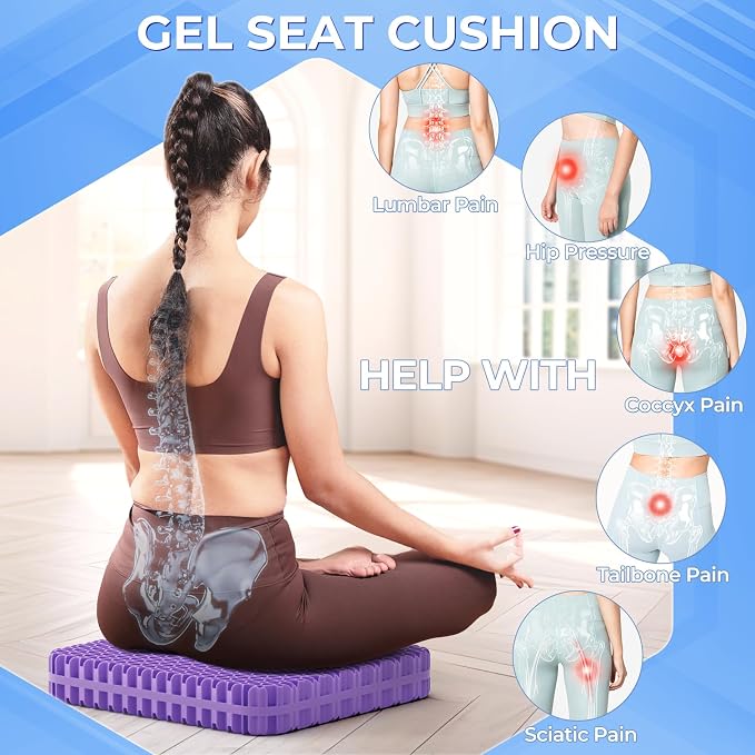 TushGuard Gel Seat Cushion for Long Sitting, Enlarged & Thickened Patent Design - Image 6