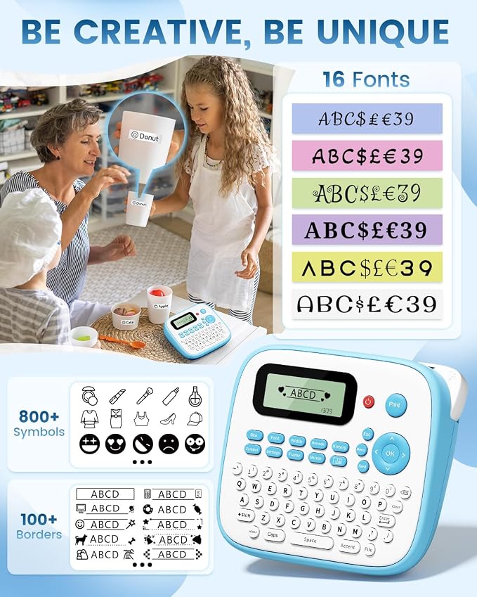 Vixic Label Maker Machine with Tape, Label Maker Waterproof-Labels, Portable - Image 3