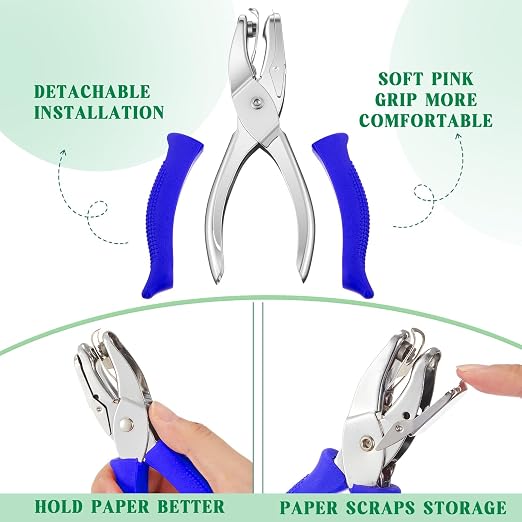 Lothee 6 Pcs Hole Punch Shapes Single Hole Paper Punchers - Image 3
