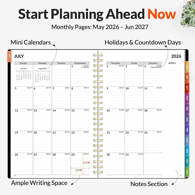 SUNEE Academic Planner 2026-2027 – Weekly & Monthly Planner, July 2026 to June - Image 3