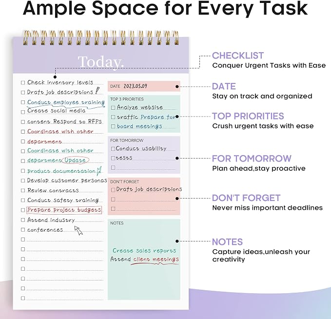 Taja To Do List Notepad - Image 2