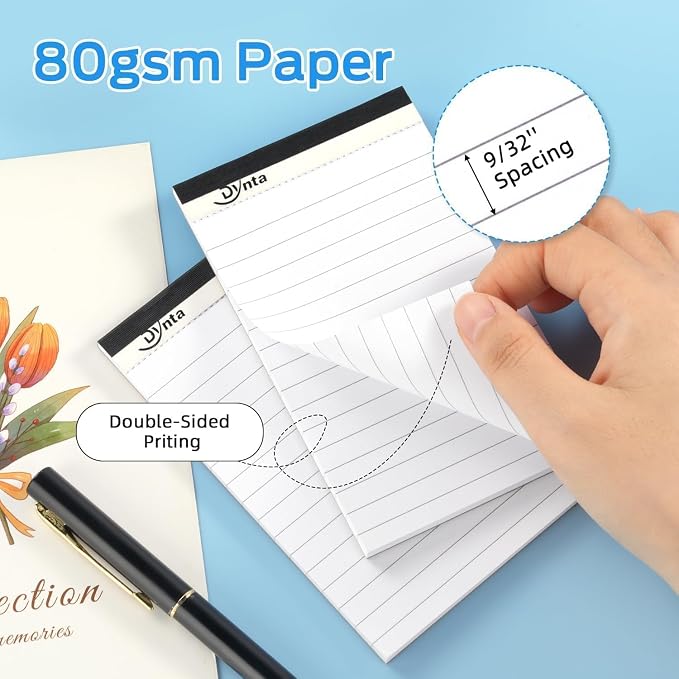 Dynta 36 Pcs Note Pads, 3x5 In Small Notepad, 80GSM White Lined Scratch Pads - Image 7