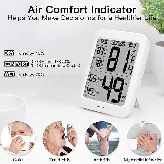 TXL Large Digital Hygrometer Indoor Thermometer - Image 7