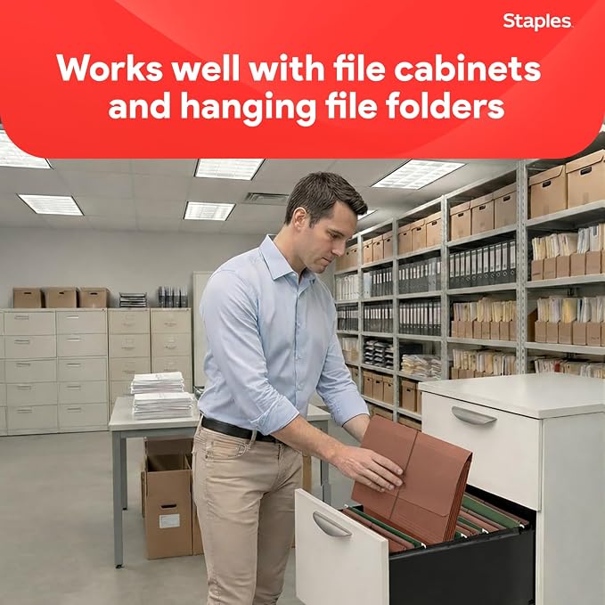 Staples Expanding Wallet, Legal Size, Holds Oversized Documents – 10/Pack - Image 4