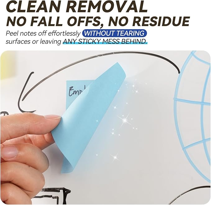 Sticky Notes 3x3in + 2x1.5in Small Sticky Note, 12 Pack 6 Colors Self-Sticky Note Pads | Sticks Strong & Removes Clean | Recycled Paper Cute Sticky Notes to School Supplies, Office Products-DeskLoop Office