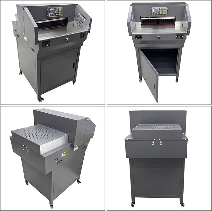 INTSUPERMAI Electric Paper Cutter Heavy Duty Paper Trimmers Guillotine with 40-460mm 1.57-18.11inch Cutting Size Digital Numerical Control Commercial Paper Stack Cutter Trimmer for Paper Cutting 110V-DeskLoop Office