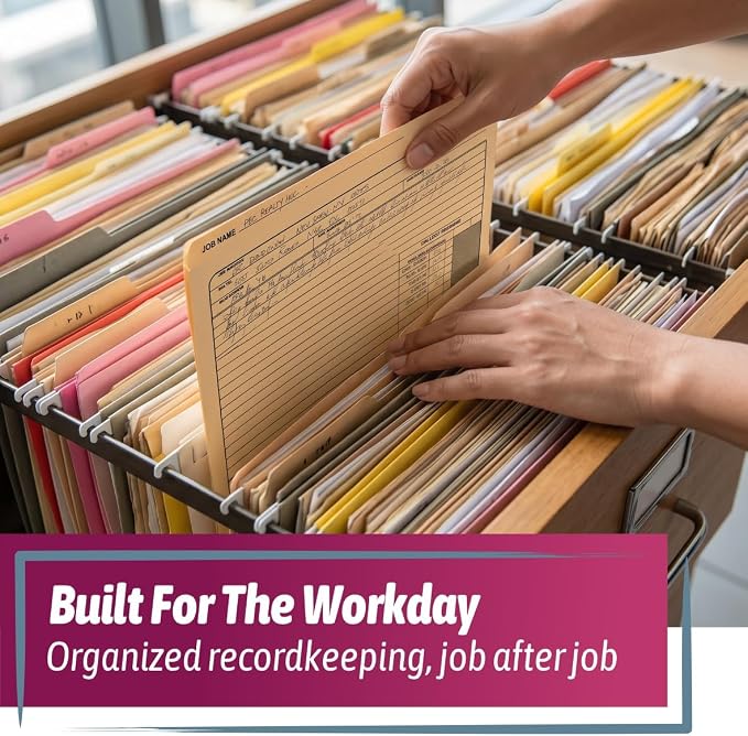NextDayLabels - Classic Manila File Jacket 10” x 12” Job Folders – Heavy Duty - - Image 5