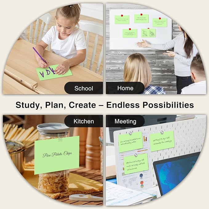 300 Count Blank Index Cards 3x5 Inch Colored Flash Cards Thick Cardstock - Image 7