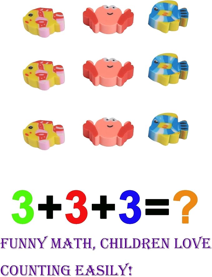 300PCS Mini Cute Pencil Erasers - Image 6