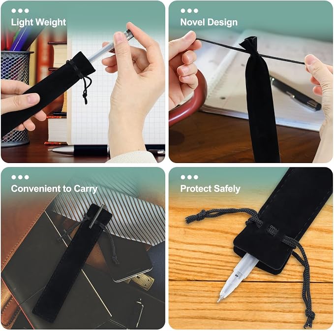 WFPLUS 50 Pieces Velvet Pen Pouch - Image 6