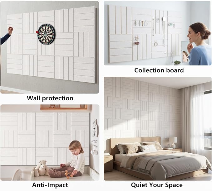 G Gamit Large Felt Wall Tiles Bulletin Board, Large Cork Board Alternative - Image 7