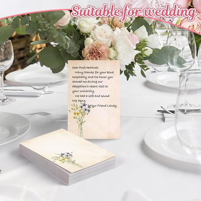 Spiareal 100 Pcs Blank Note Cards Blank Decorative Notecards Index Cards Bulk - Image 4