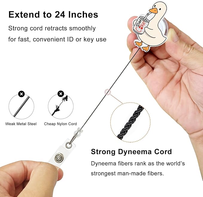 Funny Goose Badge Reel, Silly Drink Humor Badge Holder - Image 3