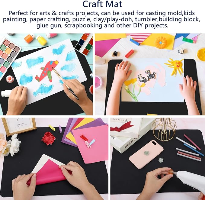 Gartful 2 Pack Silicone Crafting Mats, 15.7" x 11.8" Silicone Mat - Image 5