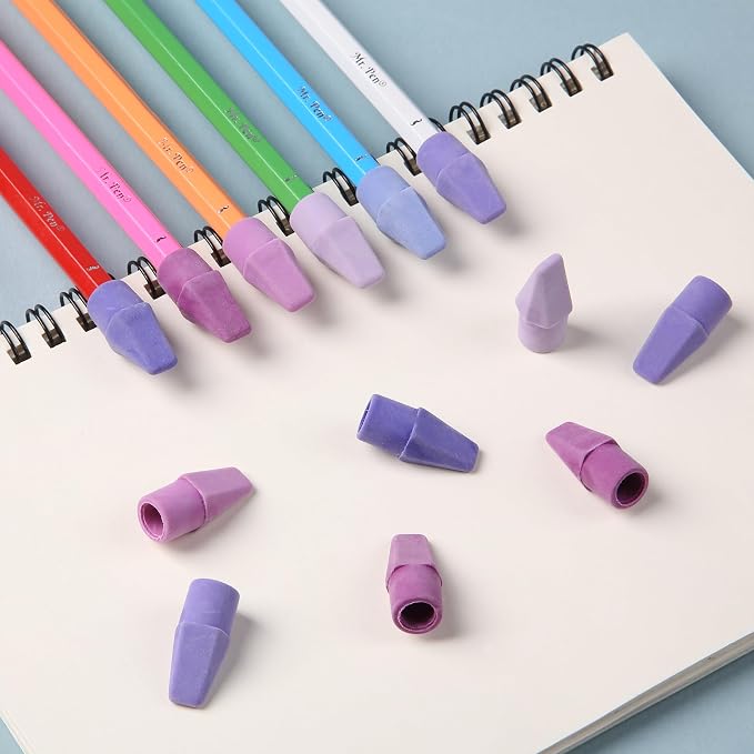Mr. Pen- Pencil Top Erasers, 120 Pack, 6 Different Purple Shade Colors | - Image 6