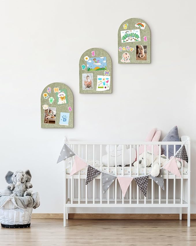 Arched Felt Bulletin Board, Cork Board Alternative - Image 4