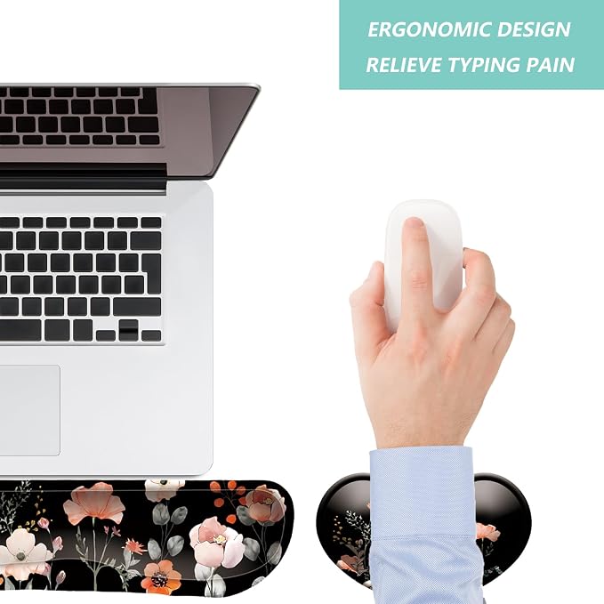 Keyboard Wrist Rest Mouse Wrist Support Set, Memory Foam Wrist Rest Pad - Image 7