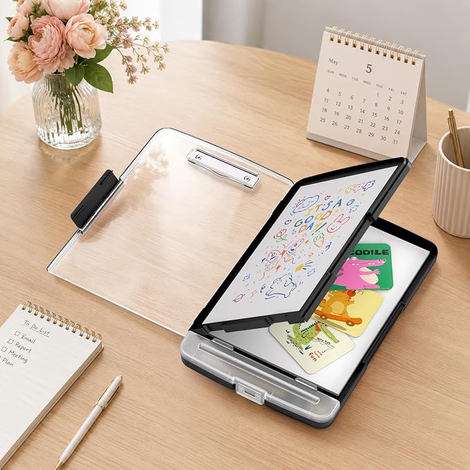 Clipboard with Storage and Pen Holder, Heavy Duty with Dual Compartment - Image 7