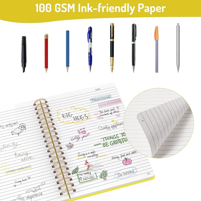 Forvencer A4 Lined Spiral Journal Notebook - Image 6