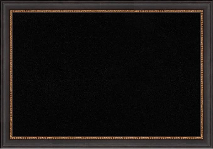 Amanti Art Black Cork Board for Wall, 19x27 Vision Board with Black Wood Frame, Medium Corkboard Office Decor for Home Organization, Traditional Corkboard Pinboard to Display Items for Home-DeskLoop Office