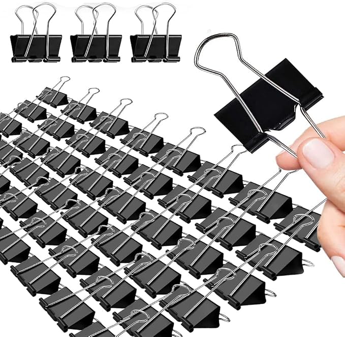 Large Binder Clips, 72 Pack, 1.6 Inch, Non-Standard 41mm, Capacity 0.66 Inch by Panpub