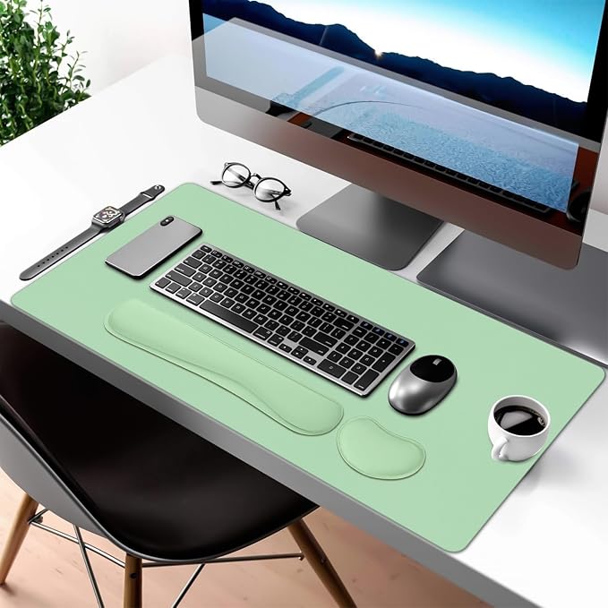 Mouse Pad and Keyboard Wrist Rest, 3-in-1 Large Keyboard and Mouse Pad Set - Image 6