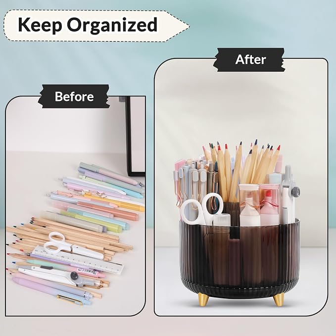 SKYDUE Rotating Pencil Pen Holder, Pen Organizer - Image 6