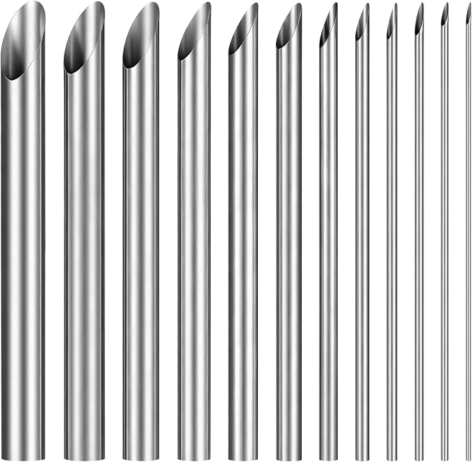 12PCS Stainless Steel Silver Hole Punch, Stainless Steel Circular Clay Hole by Unknown