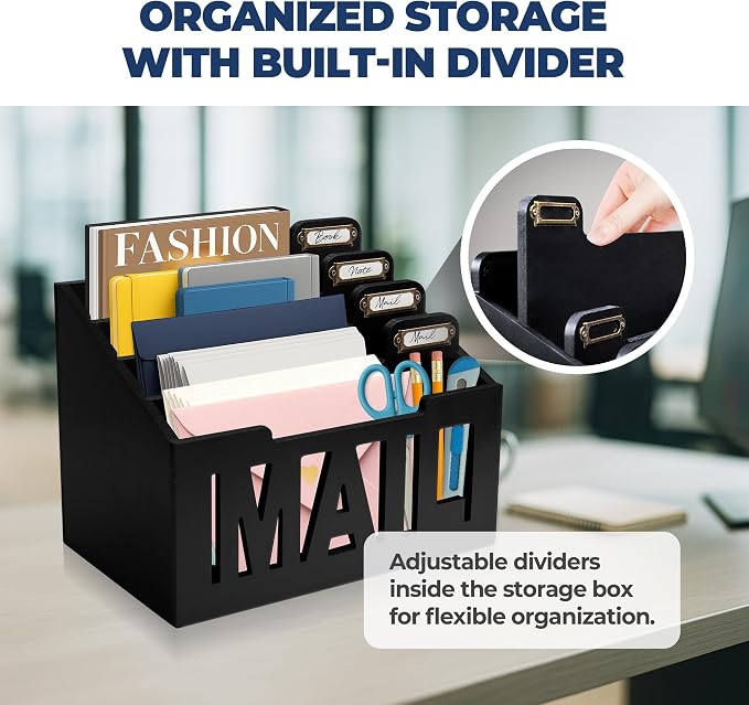 Mail Organizer Countertop, Desktop Mail Sorter - Image 5