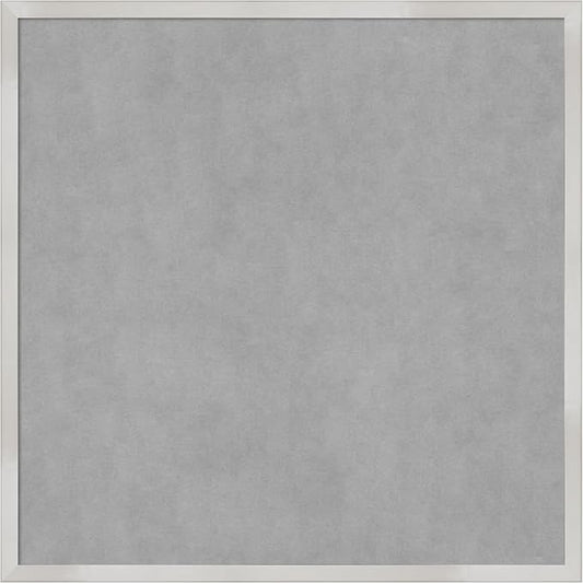 Amanti Art Silver Framed Magnetic Board 25x25 Medium Vision Board by AmantiArt