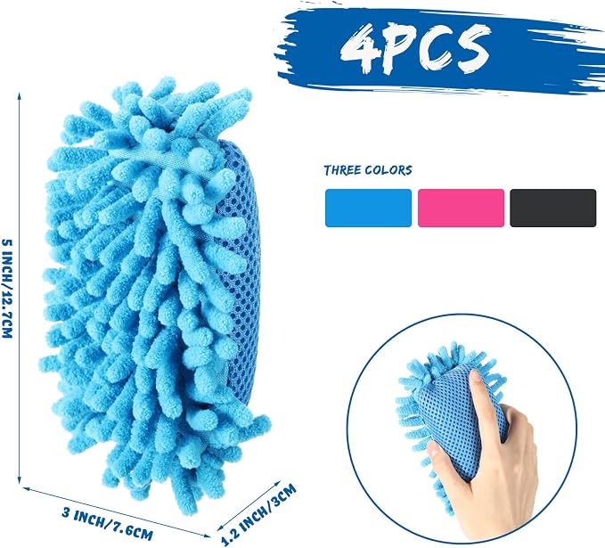 Epakh 4 Pieces Dry Erase Erasers Magnetic Whiteboard Eraser Washable Microfiber - Image 2