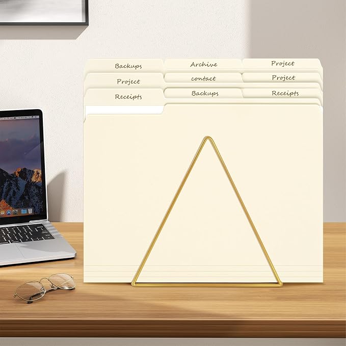 File Folders, 21 Pack Manilla Folders 8.5x11, 1/3 Cut Tabs Manila Folders - Image 4