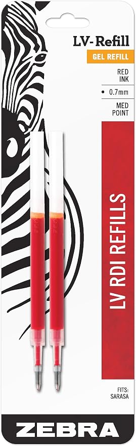 Zebra Pen LV-Refill for Gel Ink Pens, Medium Point by ZebraPen