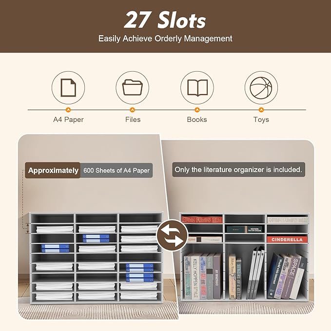 Literature Organizers, 27 Compartments Office Mailbox - Image 4