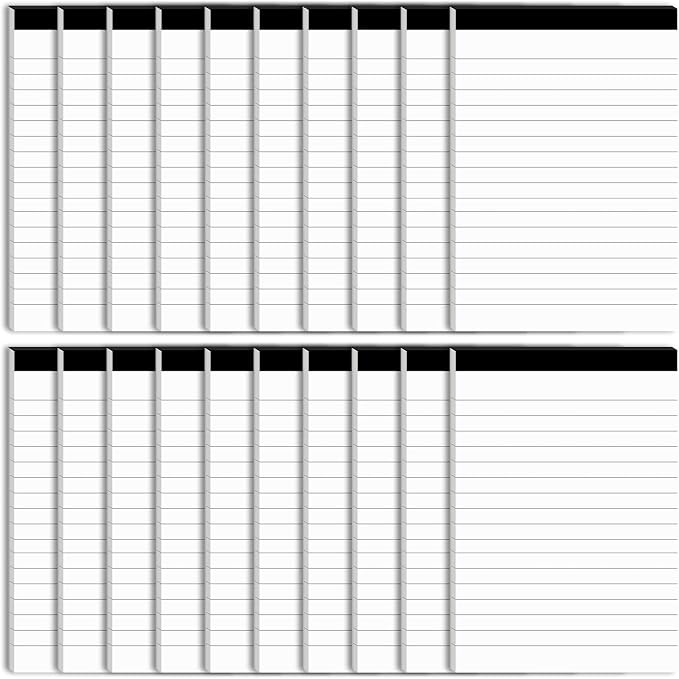 20 Pcs Perforated Note Pads College Ruled by MuiAng