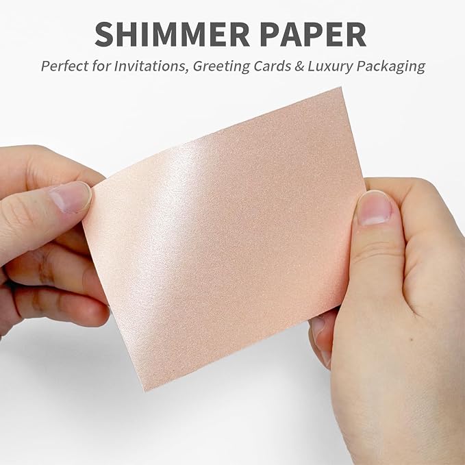 100 Pack Mini Pearl Pink Envelopes, 4 x 2.75" Shimmer Gift Card Envelopes - Image 4
