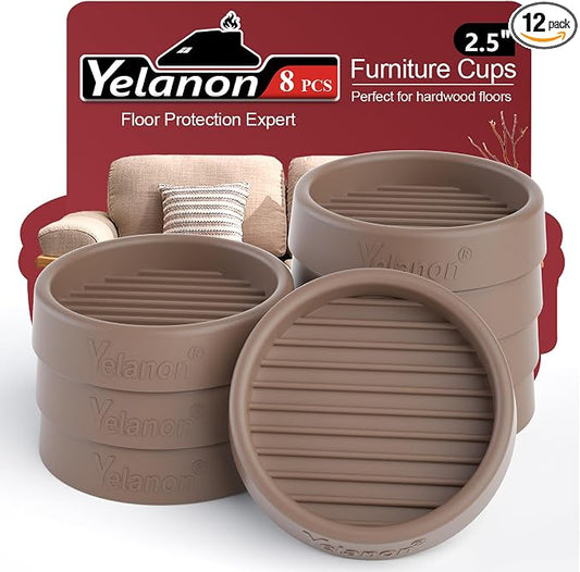Yelanon 8pcs 2.5" Non Slip Furniture Pads by Yelanon