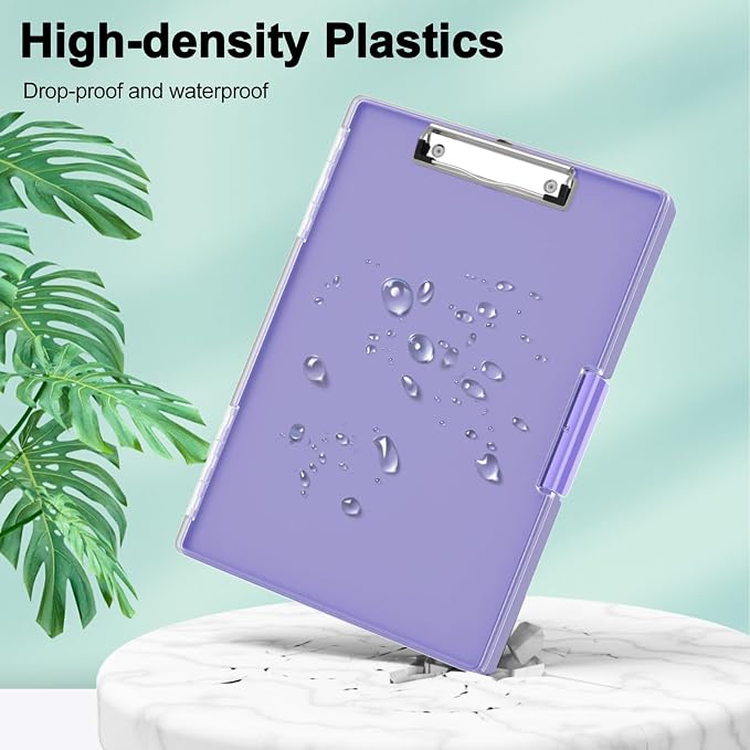 Piasoenc Clipboard with Storage, 8.5 x 11 Clip Boards with 2 Storage, Folio & - Image 5