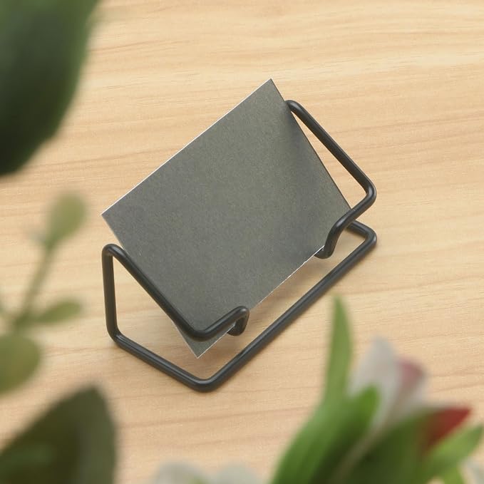 2 Pack Business Metal Business Card Holder office decor Card Holder Desk Display - Image 6