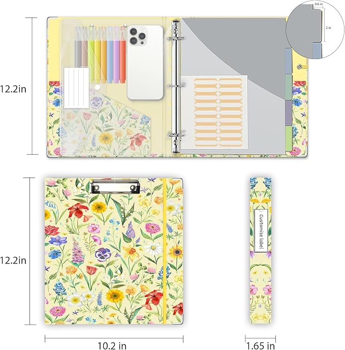 3 Ring Binder 1 Inch, Three Ring Binders Organizer - Image 6
