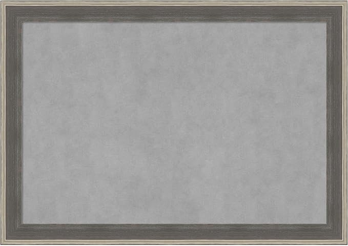 Amanti Art Grey Framed Magnetic Board 29x41 Large Vision Board by AmantiArt