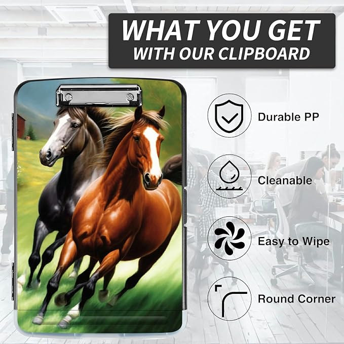 File Clipboard Storage with Pen Holder High Capacity Plastic Nursing Clipboards - Image 4