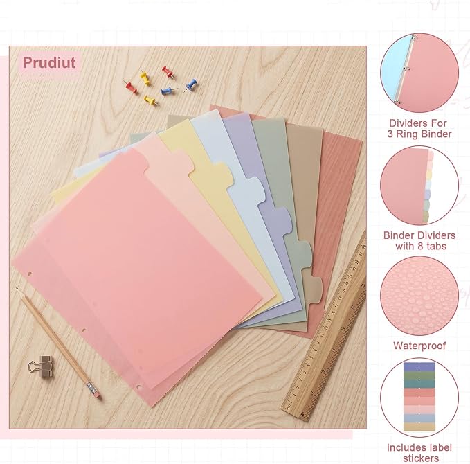 3 Sets of 24Pcs Binder Dividers - Image 4