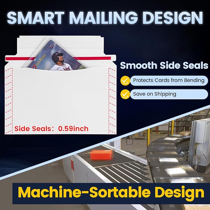 500 Pack Mailer Trading Card Envelopes，7" x 4.35" Trading Card Mailers - Image 2